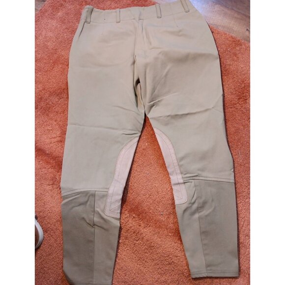 Ariat Beige English Pro Series Pro Circuit Side Zip‎ Knee Patch Breeches-24R - Picture 7 of 7